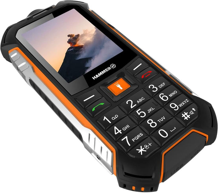 Hammer H Boost LTE Handy ohne Vertrag, 2.4 Zoll Farbdisplay, Robust, Mega Batterie 3500 mAh, (IP68),