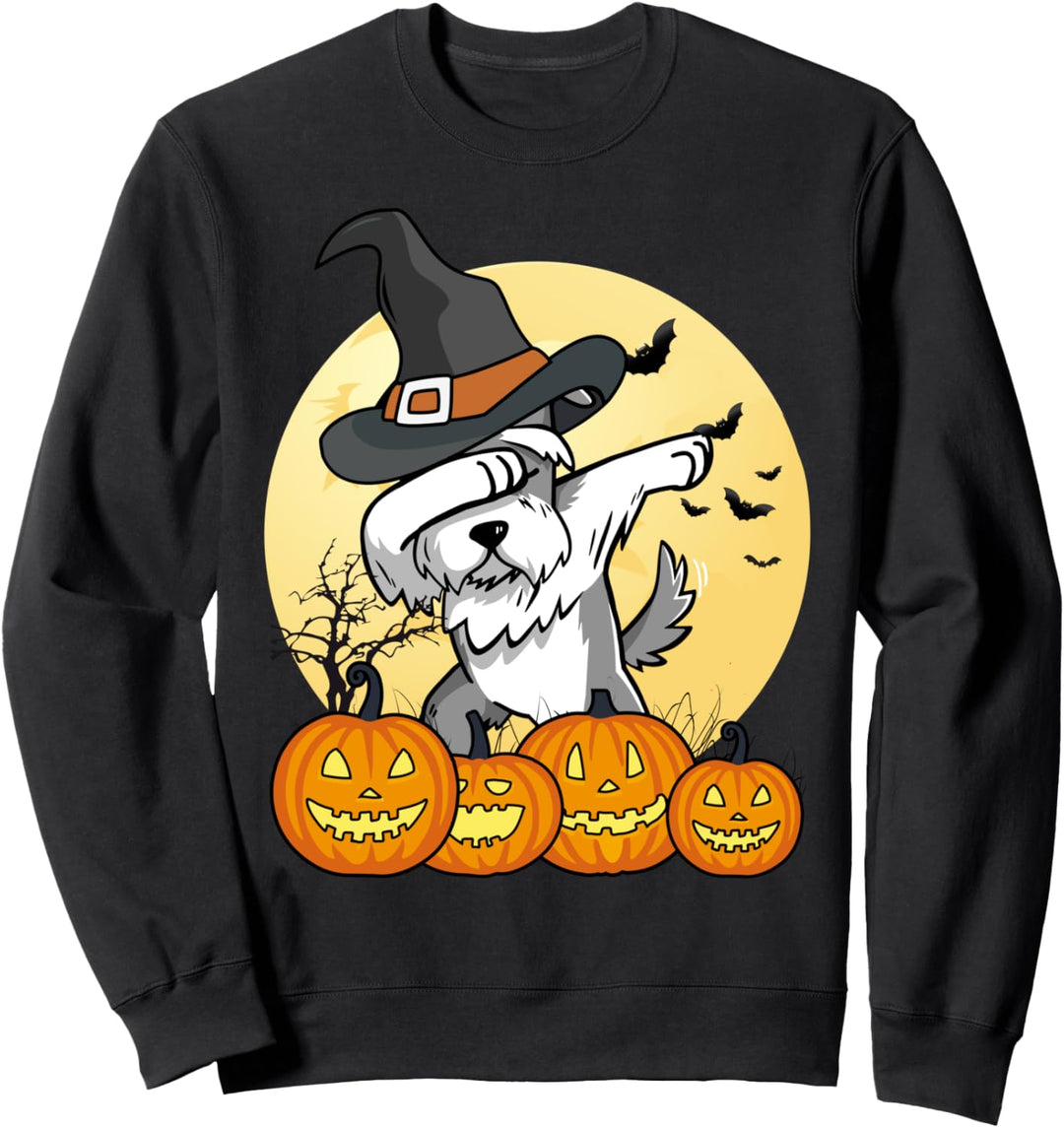 Dabbing Schnauzer Dab Dance Halloween Hund Sweatshirt