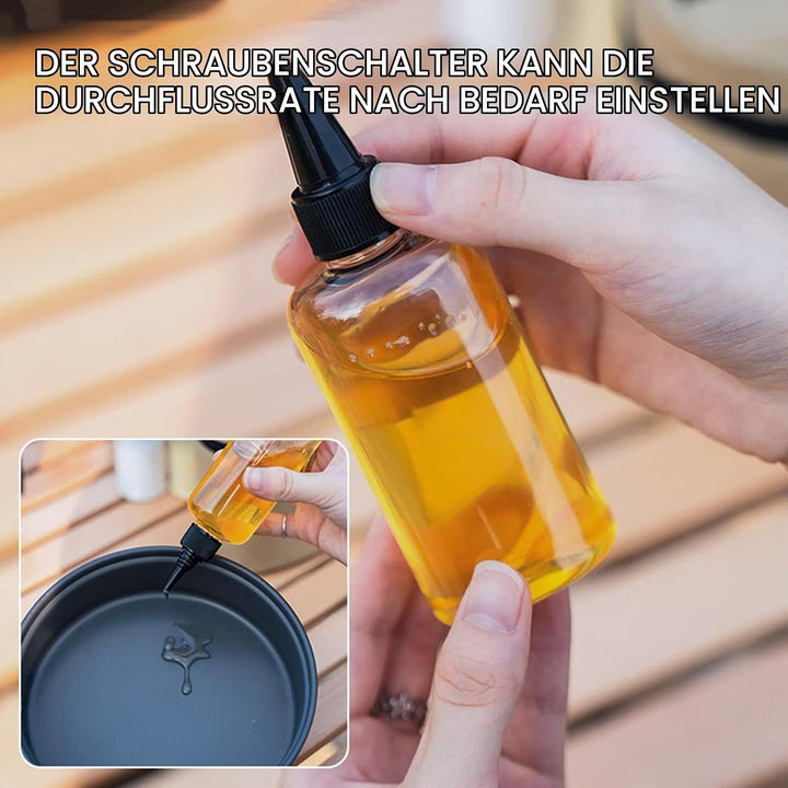 Holzsammlung 6 Stück Gewürzgläser Set Portable kleiner Salzstreuer BBQ Gewürzflasche Set Transparent