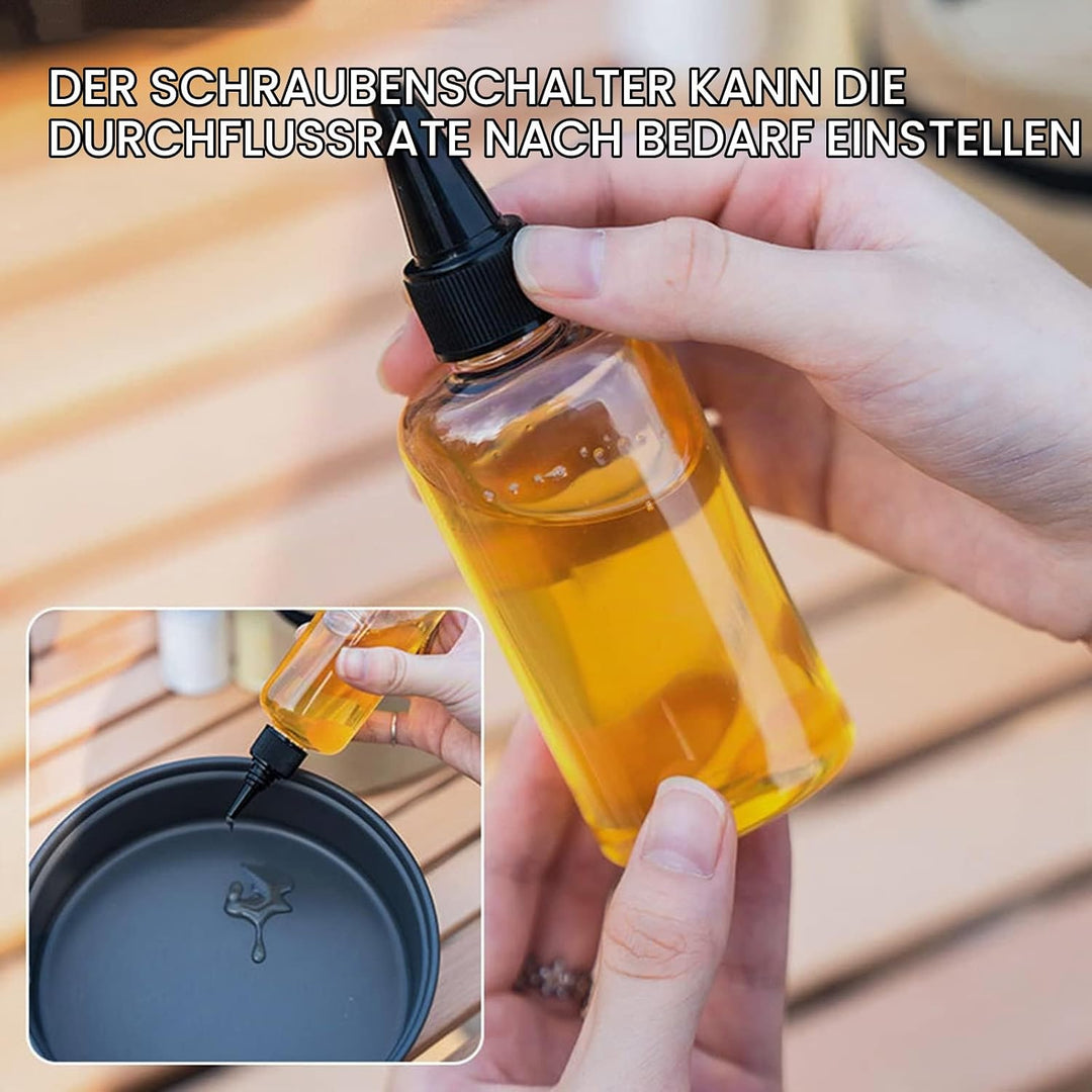 RoseFlower Gewürzbehälter Camping Set Reise Gewürzbehälter 6 Stück Tragbare Ölflasche, Saucenflasche
