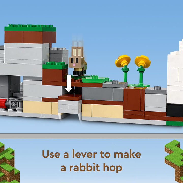 LEGO Minecraft The Rabbit Ranch 21181 Building Kit; Toy Bunny House Playset; Gift for Kids and Playe