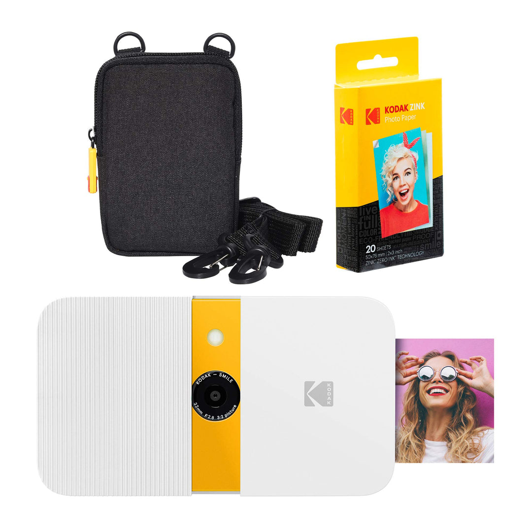 KODAK Smile Instant Print Digitalkamera, Weiss/Gelb, Weiss/Gelb