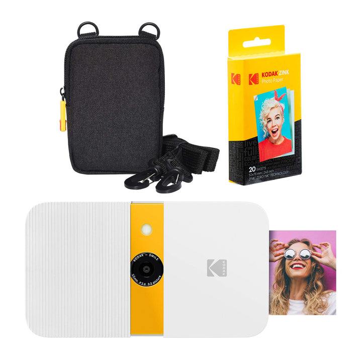 KODAK Smile Instant Print Digitalkamera, Weiss/Gelb, Weiss/Gelb