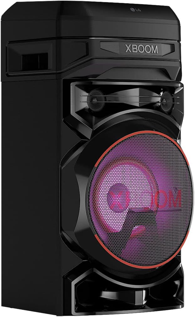 LG XBOOM RNC5, 2-Wege-Soundsystem mit 3 Lautsprechern (Karaoke- & DJ-Funktionen, Beleuchtung), Schwa