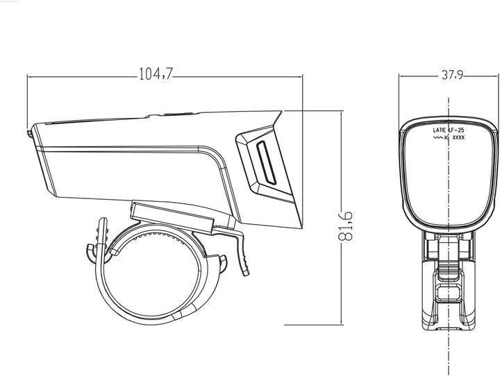 HEPHA Fahrrad Frontlicht 100 LUX mit OSRAM-LEDs，StVZO Zugelassen Fahrradlicht Vorne，IPX5 Wasserdicht