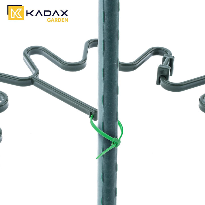 KADAX Staudenhalter Ø 21 cm im 20er Set, Pflanzenhalter Rund mit Kabelbinder, Hortensienhalter aus K