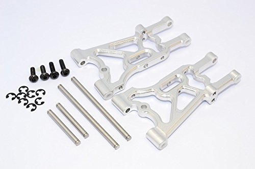 GPM HPI WR8 Flux Tuning Teile Aluminium Rear Suspension Arm - 1Pr Set Silver