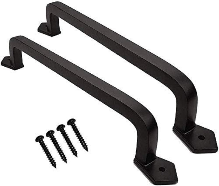 LONTAN 2 Stück Scheunentor Griff Schwarz Schiebetür Griff 203mm lochabstand Scheunentürgriff Türgrif