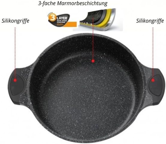 Rungassi Tajines Tagine Topf Schmortopf Dampfgarer Ø 32 cm CF-TAJ32 Schwarz