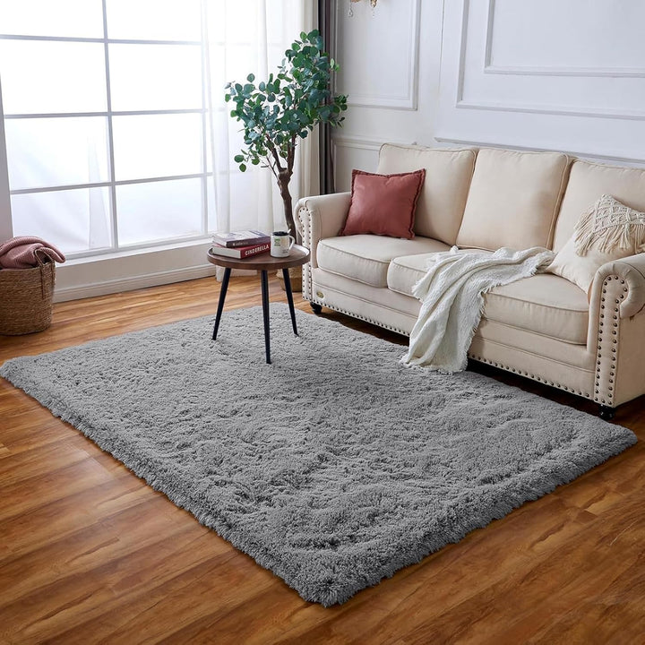 Evitany Flauschiger Teppich, Ultra Weiche Teppich Wohnzimmer, Waschbarer Teppiche, Hochflor Teppiche