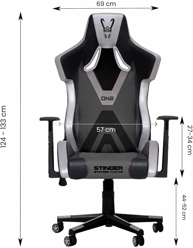 Woxter Stinger Station Master One - Gaming Chair Büro-Schreibtisch (Gamer, Stahlwelle, Ergonomie, Ar