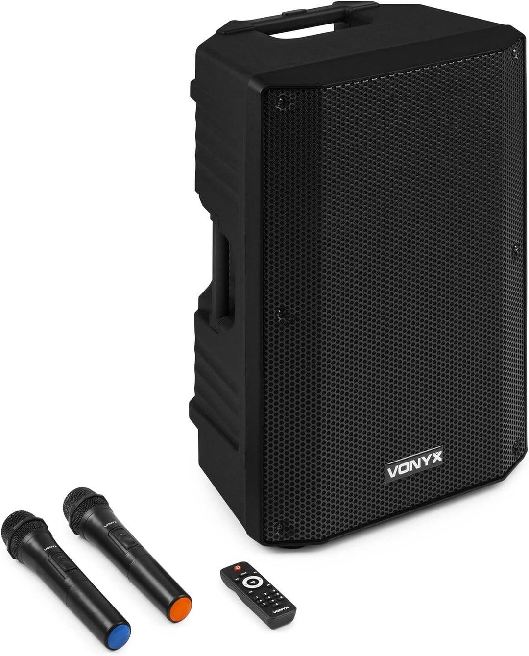 Vonyx VSA500 Partybox 800W Mobile PA Anlage Komplettset, Bluetooth Lautsprecher gross mit Akku, inkl