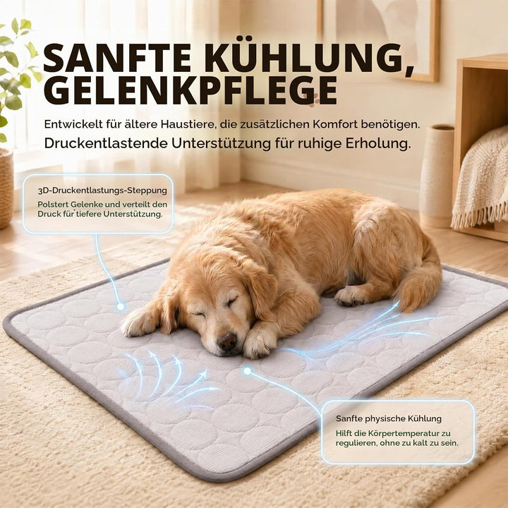 Yuragim Kühlmatte für Hunde Gross, Selbstkühlende Hundematte Sommer 100x70 cm, Kühldecke für Hunde u