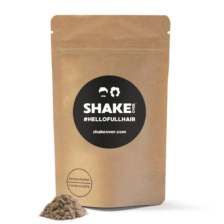 SHAKE OVER Veganes Streuhaar zur Haarverdichtung, mit Zink angereicherte Fasern, hochwertiges Schütt