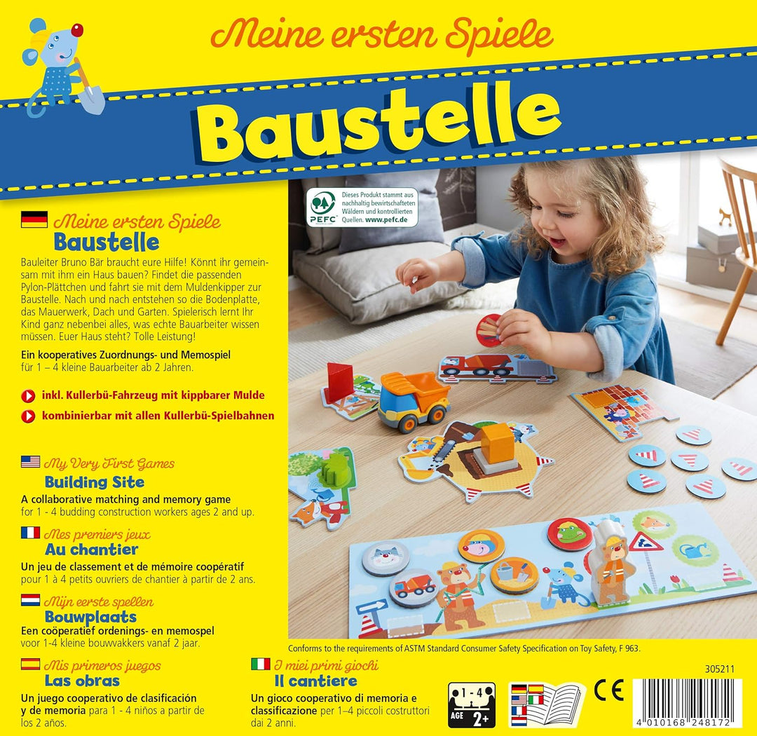 HABA 305211 - Meine ersten Spiele – Baustelle & 4655 - Meine ersten Spiele Erster Obstgarten, unterh