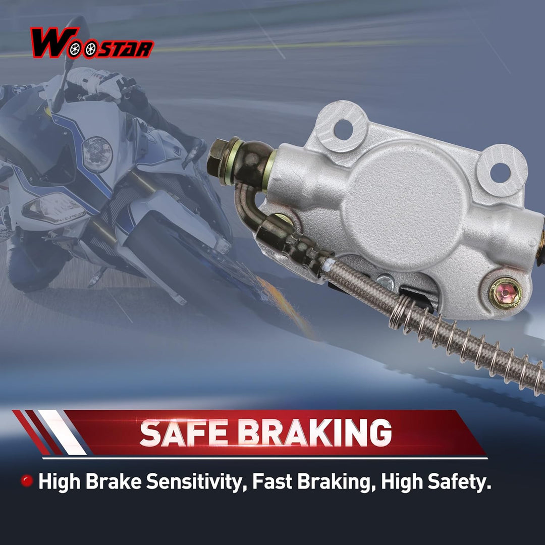 WOOSTAR Hinten Fussscheibe Hauptbremszylinder mit Vorratsbehälter Ersatz für 110ccm 125ccm 150ccm 20