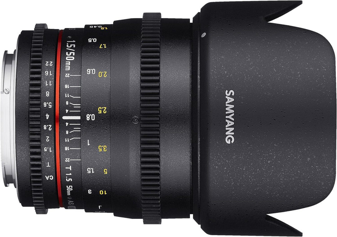 Samyang 50/1,5 Objektiv Video DSLR Sony E manueller Fokus Videoobjektiv 0,8 Zahnkranz Gear, Porträto