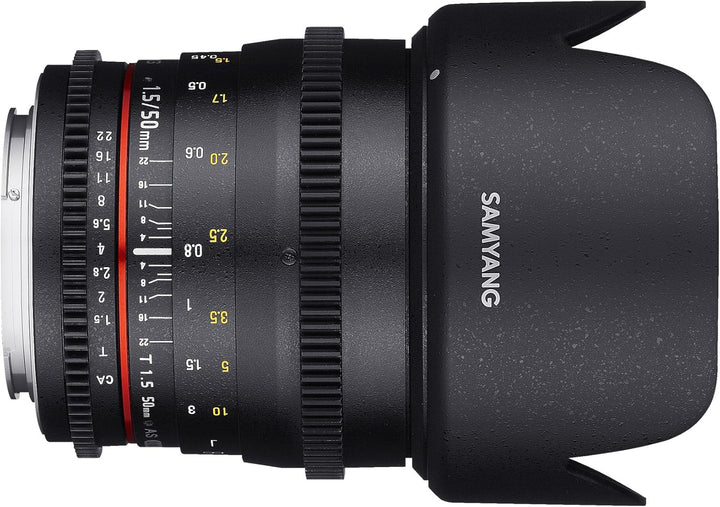 Samyang 50 mm T1.5 AS UMC VDSLR Lens for CANON M, Canon M, schwarz (black), Canon M