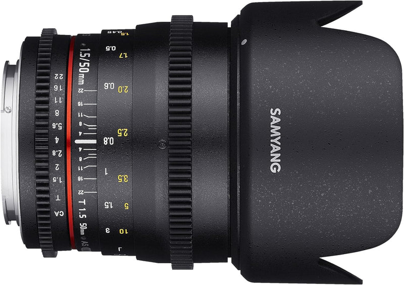 Samyang 50/1,5 Objektiv Video DSLR Nikon F manueller Fokus Videoobjektiv 0,8 Zahnkranz Gear, Porträt