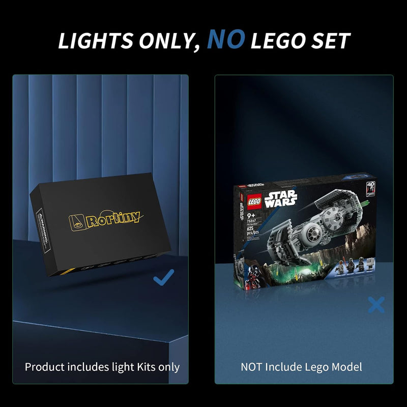 cooldac LED Licht-Kit für Lego 75347 Star Wars TIE Bombe Modellbausatz, Led Beleuchtungs Set Kompati