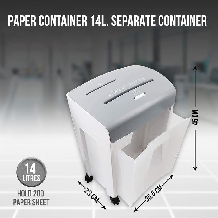 Quigg® Kreuzschnitt Aktenvernichter PBS 14-17 Sicherheitsstufe P-4 Schutzklasse II
