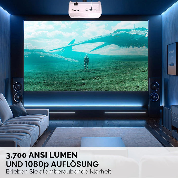 ViewSonic PX700HDH 1080p Full HD Projector, 3700 ANSI Lumens, 22,000:1 Contrast, 16ms Low Input Lag,