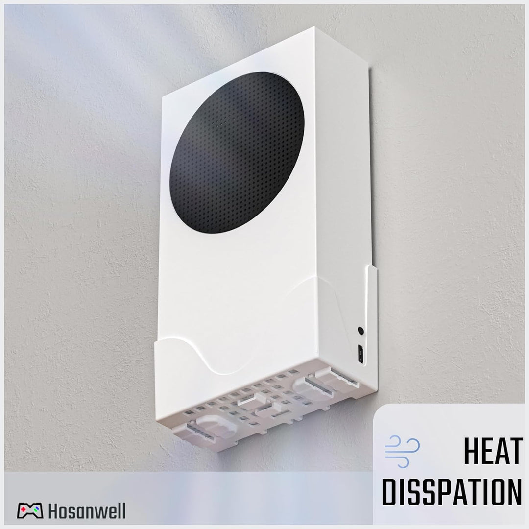 Hosanwell Xbox Series S Wandhalterungs, Halterungs Wand für Xbox Series S Konsole und Controller und