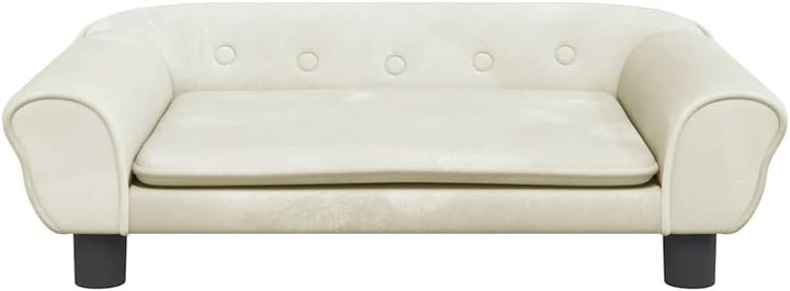 vidaXL Kindersofa Creme 70x45x26 cm Samt
