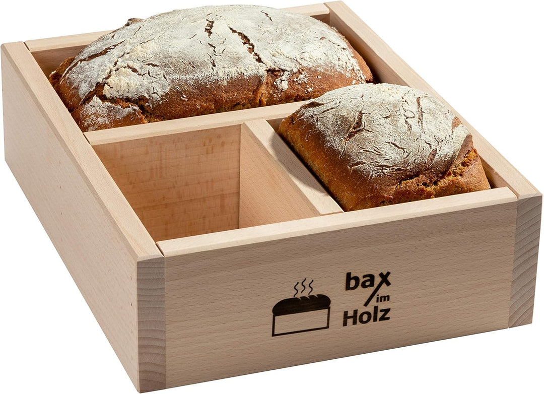 bax im Holz Brot-Holzbackrahmen aus naturbelassenem, massivem Buchenholz für leckeres, selbstgebacke