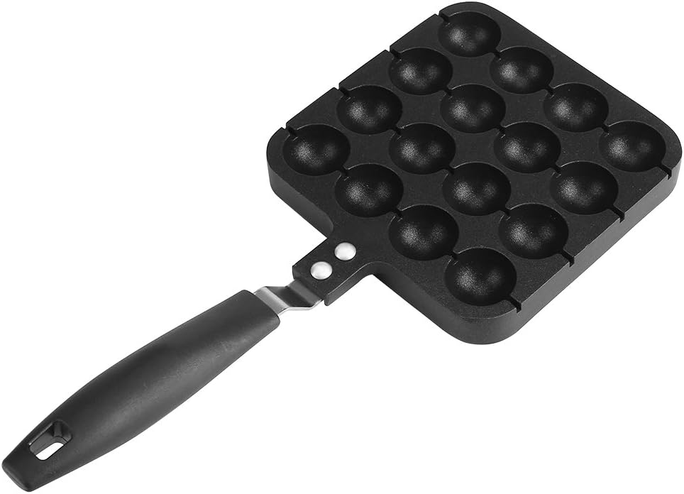 Natudeco 16-Loch-Gusseisen-Takoyaki-Pfanne Gusseisen-Pfanne Antihaft-Takoyaki-Pfanne Kochform Tablet