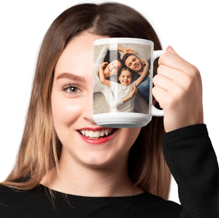 Individuelle Tasse mit Bild oder Text Ihrer Uploads, personalisierte Tasse, mikrowellen- und spülmas