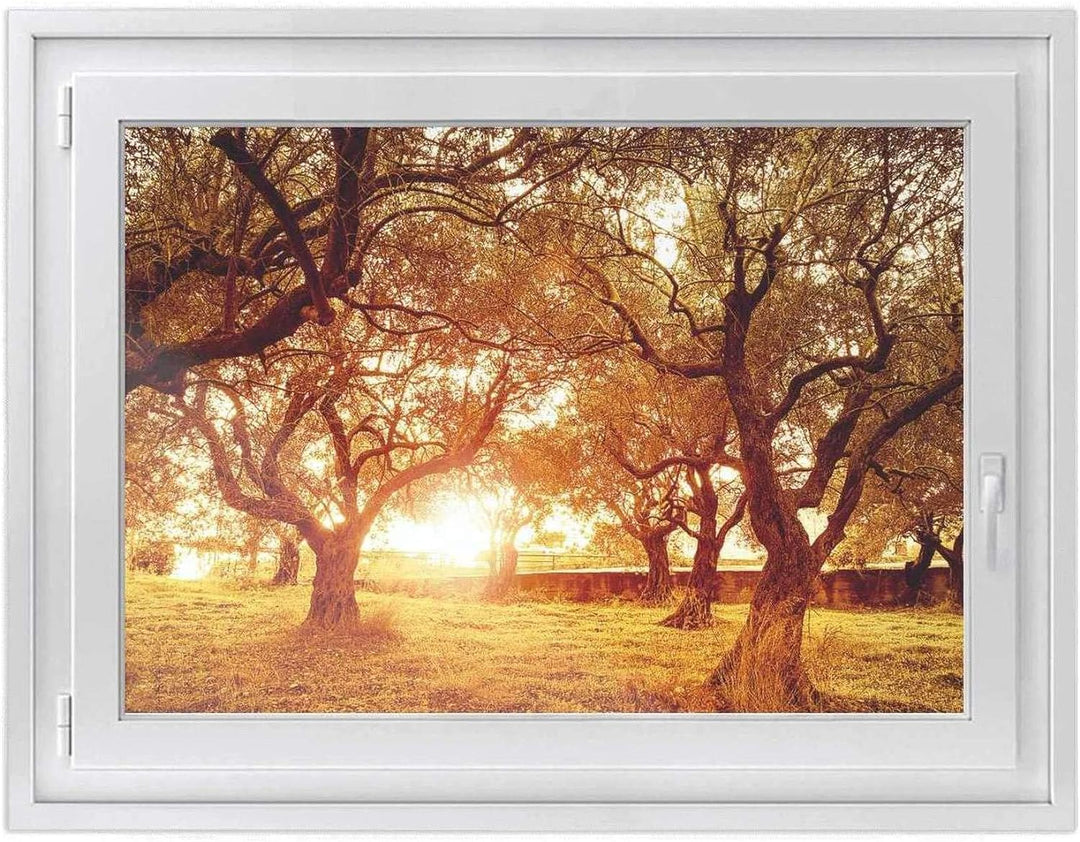 Fenster-Deko Fensterbild I Sonnenschutz Fenster Aufkleber I Deko für Bad, Küche, Kinderzimmer - Farb