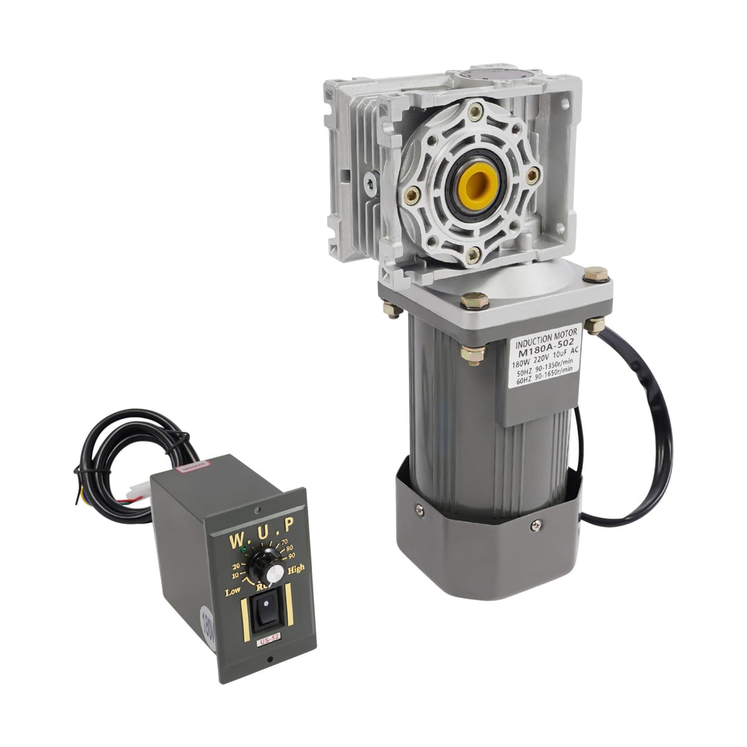 Getriebemotor 220V & 180W Schneckengetriebemotor mit Drehzahlregler - Schneckengetriebe Motor Einste