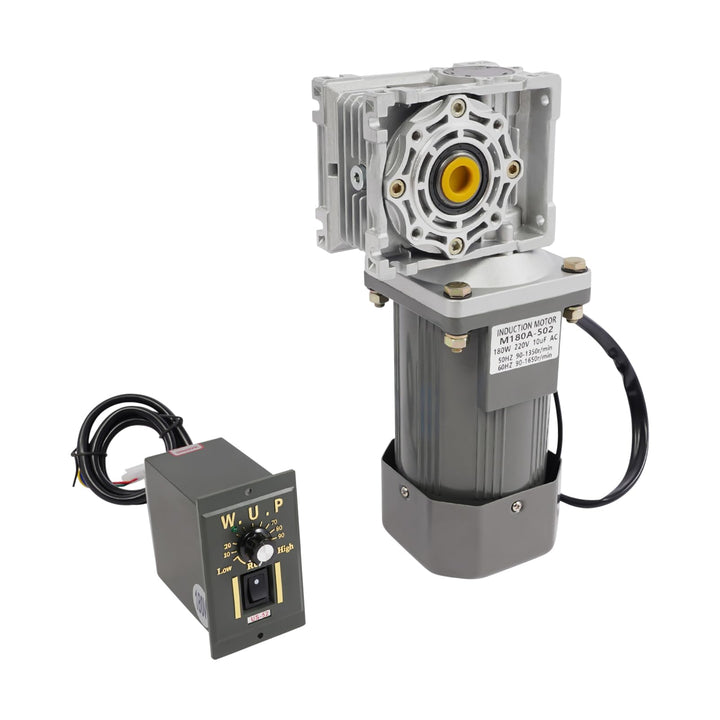 Getriebemotor 220V & 180W Schneckengetriebemotor mit Drehzahlregler - Schneckengetriebe Motor Einste