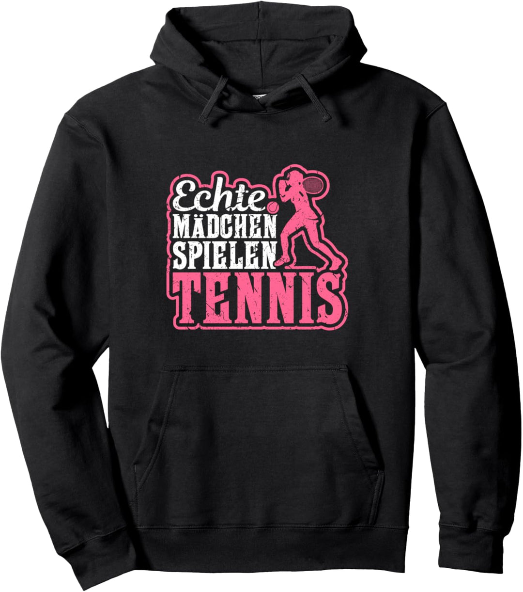 Echte Mädchen Spielen Tennis Pullover Hoodie
