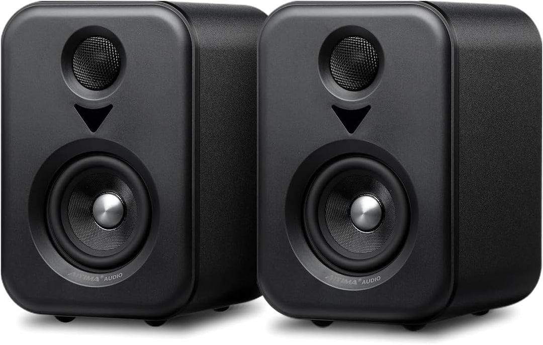 AIYIMA S400 Verbesserte 2.1 Aktiv Regallautsprecher, 3" (7,6 cm) 80 W HiFi Stereo Aktive Lautspreche