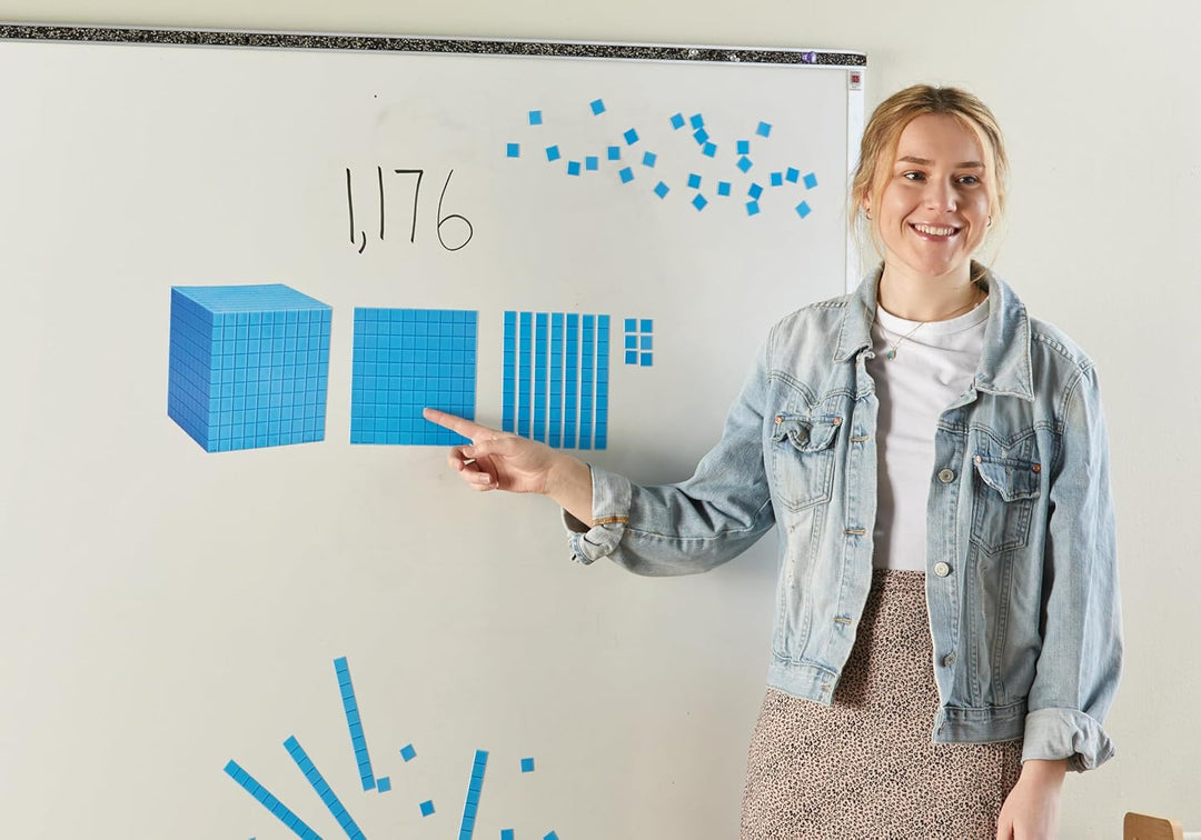 Learning Resources Riesiges magnetisches Zehnersystem-Demonstrationsset, Ab 6 Jahren, Für den Mathem