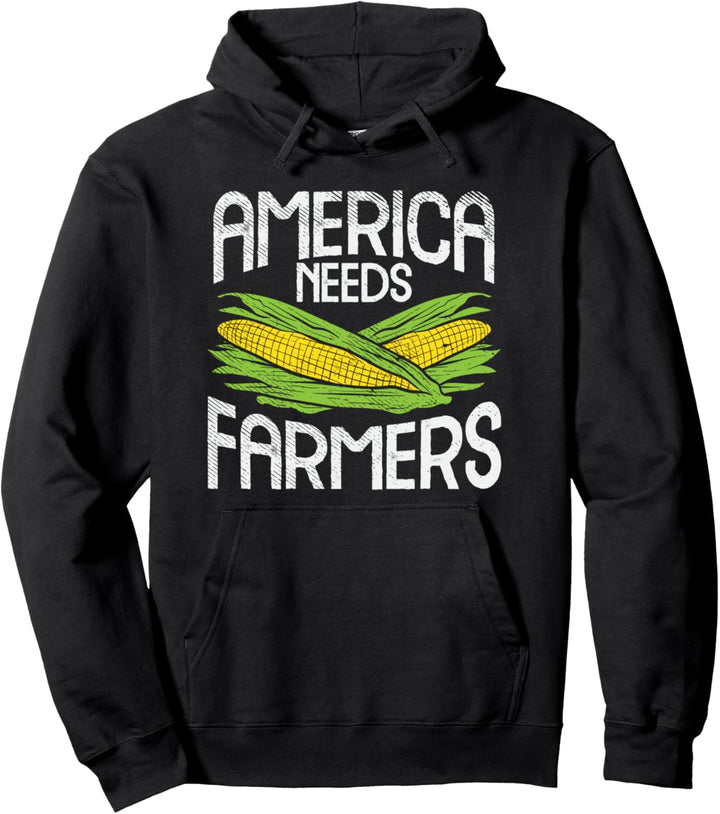 America Needs Farmers, Agriculture Corn Farming Pullover Hoodie