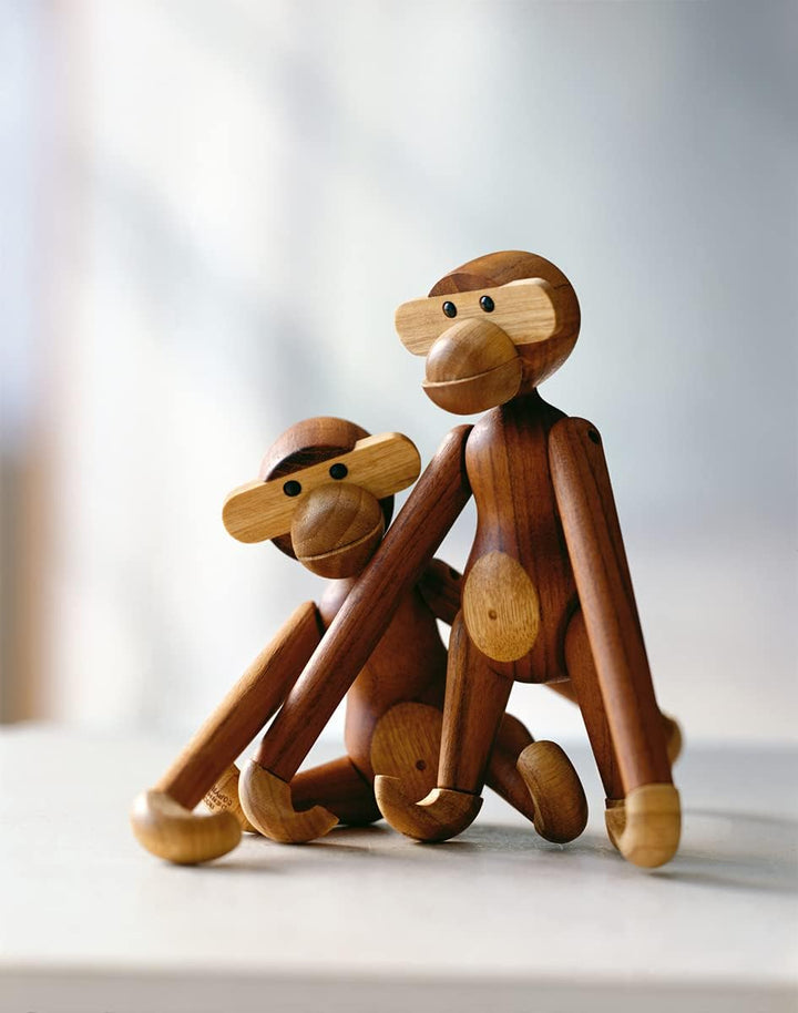 Kay Bojesen AFFE klein Figuren 18.5 cm Affen Weihnachtsdekoration, Holz dunkel H18.5 cm Teak/Limba,