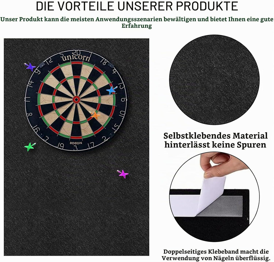 Filz Dartboard Wandschutz 60x90cm: Wandschutz für Dartspiel, Kork-Dartboard-Rückseite und Wandfliese
