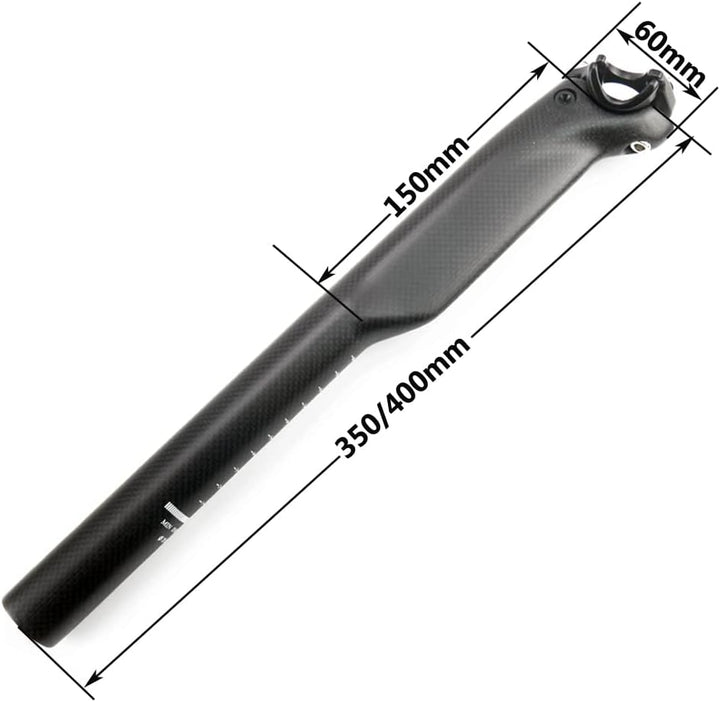 Sattelstütze Carbon，RXL SL MTB sattelstütze 27.2/30.8/31.6mm Fahrrad sattelstütze schwarz 350/400mm