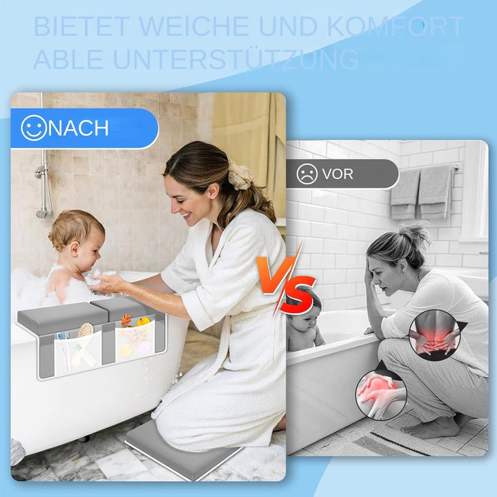 Badewannen Knieschutz - Badewannen-Kniepolster für das Baden von Babys - rutschfeste Weiche Unterstü