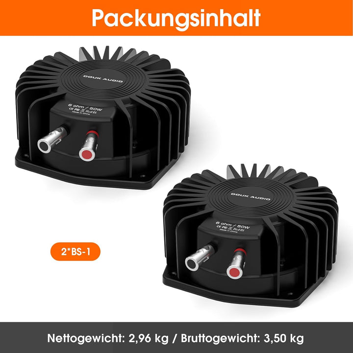 Douk Audio BS-1 Bass Shaker: 50W Hochleistungs Buttkicker – Taktiler Wandler – Subwoofer Tieftöne fü