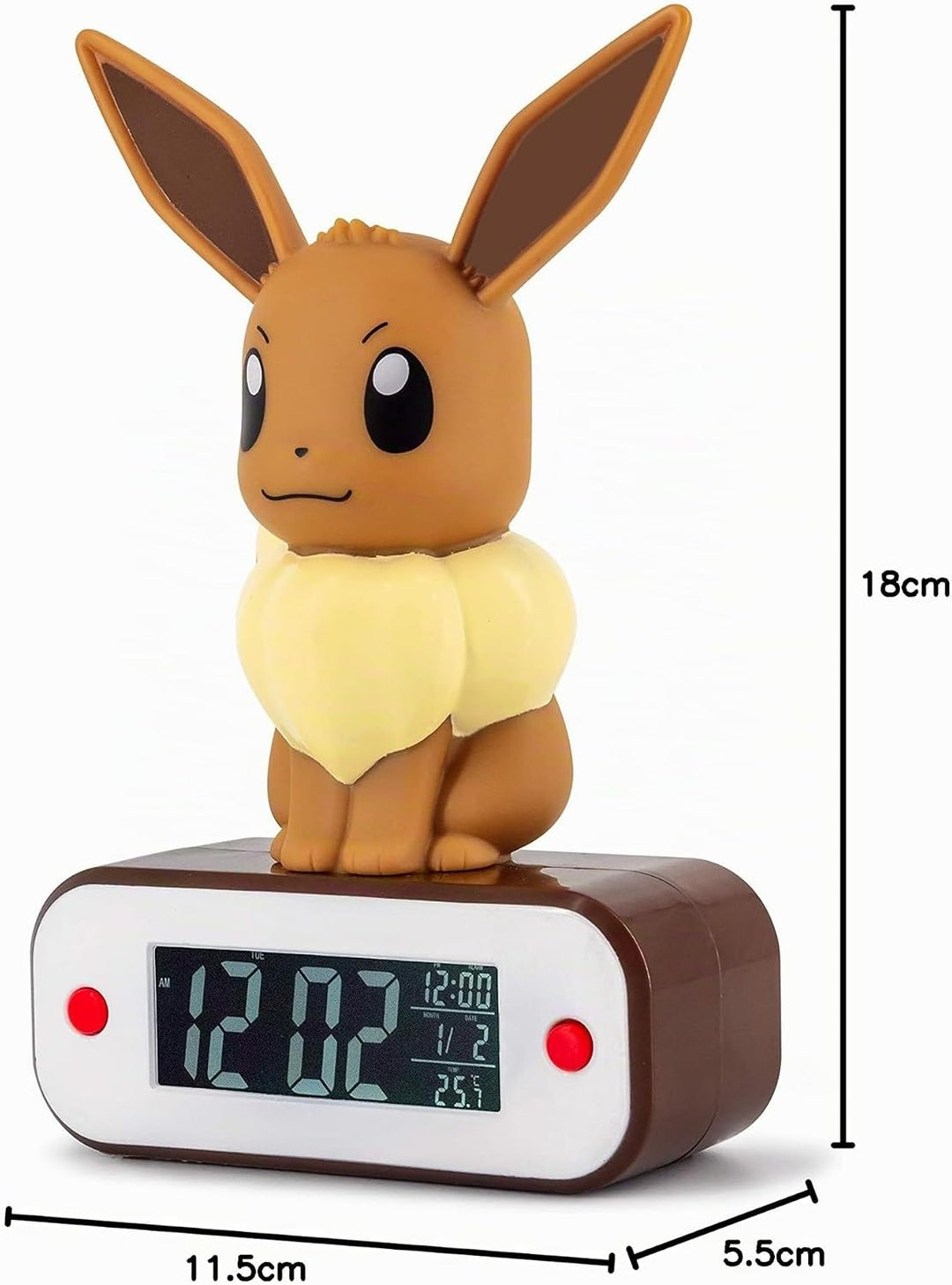 TEKNOFUN 811370 Pokémon Evoli LED Lampe Wecker