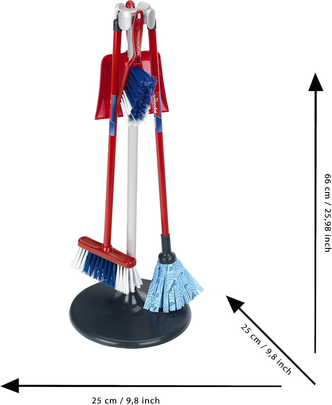 Theo Klein 6765 Vileda Cleaning Station I Kinder-Putzset inkl. Besen, Wischmop u.v.m. I Leicht monti