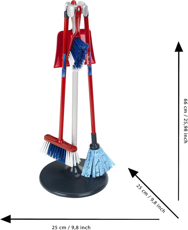 Theo Klein 6765 Vileda Cleaning Station I Kinder-Putzset inkl. Besen, Wischmop u.v.m. I Leicht monti