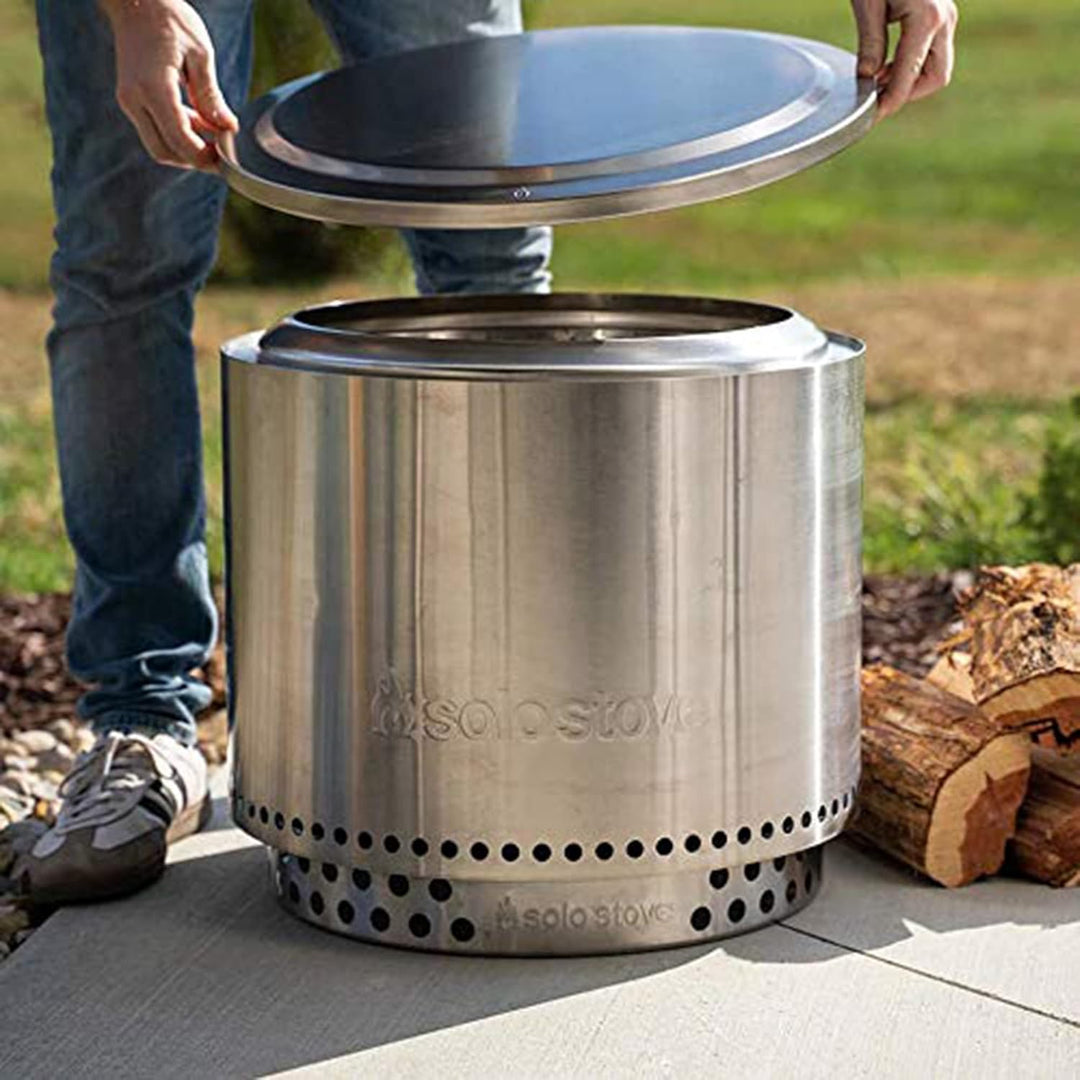 Solo Stove Deckel für Feuerschale Bonfire | Edelstahl-Feuerstellen-Zubehör, Winterfest, wasserdicht,