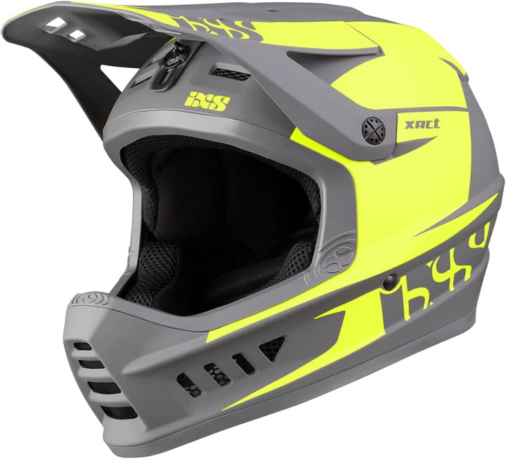 IXS Xact Evo Integralhelm für Mountainbike/E-Bike/BMX, Unisex, Lime-Graphit, Grösse L