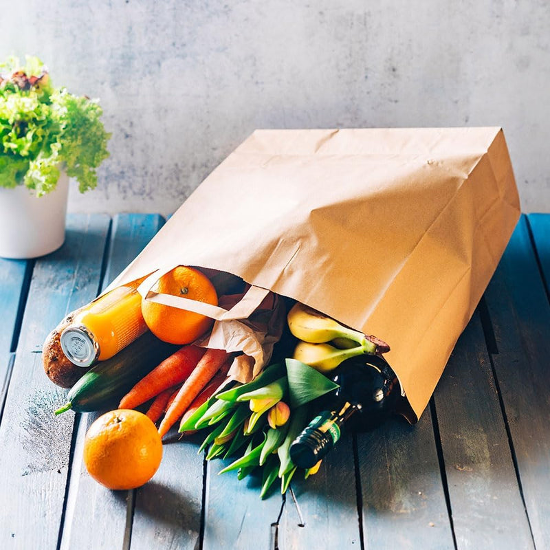 BIOZOYG Umweltschonende Papier Tragetaschen gross I Papiertüten Geschenktüten Papiertragetaschen bio