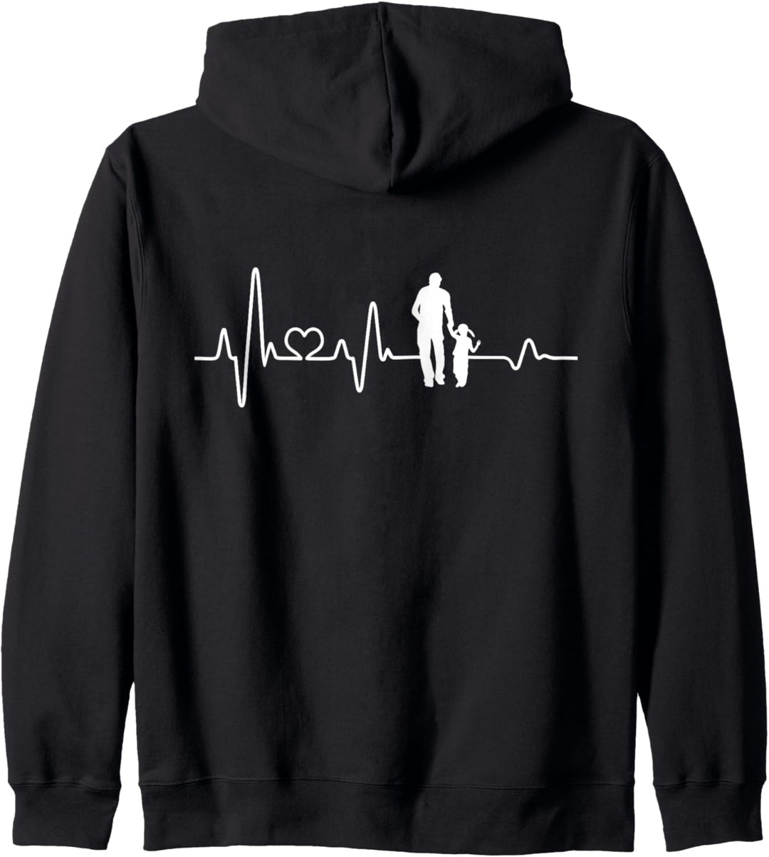 Vater und Tochter Papa Herzschlag Herz Liebe Partnerlook Kapuzenjacke